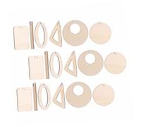 Hemobllo 60 pièces Lot de Pendentifs Bois Naturels pour Bijoux DIY Breloques Créatives pour Boucles Oreilles Bracelets et Porte-clés Accessoires Artisanaux Multifonctions