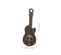 Hemobllo 60 Pièces Mini Skull Guitar Charms Punk Pendant Vintage Metal Music Instrument Charms For DIY Necklace Bracelet Earrings Jewelry Making