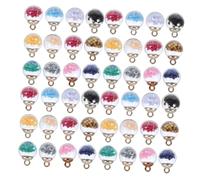 Hemobllo 60 pièces Star Glass Ball Charms DIY Hanging Pendants For Jewelry Decoration Unique Creative Glass Beads For Handmade Accessories Mixed Colors Set