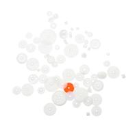 Hemobllo 64 pièces Lot Plastique pour Modélisme DIY Roues Couronne Simples et Doubles Pignon Worm Poulie de Transmission Accessoires Mécaniques