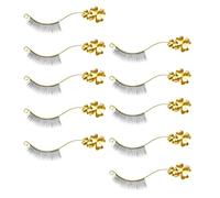 Hemobllo 6paires Outils Exposition Cils Métal Doré Antirouille Accessoire Porte-cils Salon Professionnel Pour Essai Et Présentation