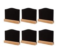 Hemobllo 6pcs Mini Tableau Noir Double Face en Bois pour Message et Signalisation, Panneau Créatif Rectangulaire la Cuisine ou Chambre