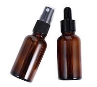 Hemobllo 6Pièces Bouteille de Voyage Verre Spray et Compte Gouttes Flacon Pratique et pour Huiles Essentielles et Cosmétiques