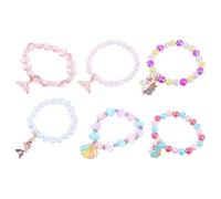 Hemobllo 6pièces Bracelet Licorne à Perles Acryliques Colorées Pour Filles Bijoux Amitié Pour Tout-petits Et Petites Filles