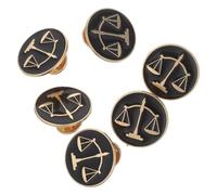 Hemobllo 6pièces Broches de Justice Métal pour Avocat Symbole de Balance Accessoire pour Costume Robe Foulard Sac à Dos