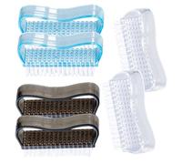 Hemobllo 6pièces Brosses à Ongles Transparentes Pp Outils De Nettoyage Manucure Poils Doux Et Polyvalents Pour Soins Des Mains Et Arts Nail Art