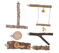Hemobllo 6pièces Décoration De Cage à Perruches Jouets pour Perroquets Support pour Oiseaux Perchoir pour Perroquets Fournitures De Dressage Oiseaux Jouet pour Cage à pour Train