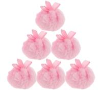 Hemobllo 6pièces Houpette à Maquillage pour Poudre Blush et Produits de Beauté Lavable et Compacte pour Application Douce et Uniforme Visage