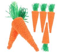Hemobllo 6pièces Jouet à Mâcher Forme De Radis pour Lapin Jouet Tissé pour Hamster Écureuil Chinchilla Etc Accessoire De Jeu Et Exercice pour Animaux De Compagnie
