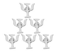 Hemobllo 6pièces Lot de Broches Symbole Psi pour Femmes Épingle Décorative Alliage Bijou Médical pour Psychologue ou Étudiant