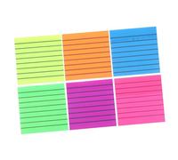 Hemobllo 6Pièces Notes Autocollants Colorés Transparent Mémo Pratique et Adhésif pour Étudiants et Marqueurs de Page Multi Couleurs