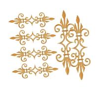 Hemobllo 6pièces Patchs Décoratifs à Broderie Dorée Et Argentée Appliques Thermocollantes Forme De Fleurs Pour Costumes De Scène Vêtements Traditionnels Et Robes Historiques