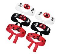 Hemobllo 6pièces Set De Bandeaux Karaté Japonais Pour Homme Accessoire Cosplay Samouraï Bandeau De Sport