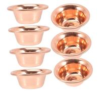 Hemobllo 7 pièces Bol Bouddhiste Bol Eau Poli pour Décoration Maison et Cérémonie Spirituelle Set Rouge