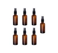 Hemobllo 7 pièces Bouteille Pulvérisatrice Verre Flacon Rechargeable avec Pompe Pression pour Huile Essentielle Émulsion et Parfum Pratique pour Voyage et Toiletries