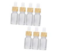 Hemobllo 7 pièces Flacons Compte Gouttes Verre Bouteilles Rechargeables pour Huiles Essentielles Flacons de Voyage Pratiques avec Pipette Contrôlée
