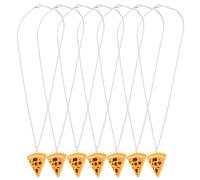 Hemobllo 7 pièces Lot de Colliers Pendentif Pizza Créatifs pour Femmes et Amis Bijoux à Partager Symbole Amitié Lien Unique