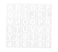 Hemobllo 72 Pièces Lot de Pochoirs Alphabets et Chiffres Réutilisables Plastique pour Peinture Spray Bricolage Art et Signalétique Précise