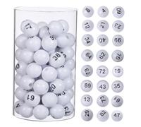 Hemobllo 75 pièces Lot de Boules de Loterie Blanches Plastique Résistant pour Tirages Au Sort Balles de Jeu Activité et Fêtes