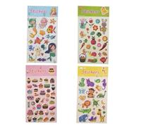 Hemobllo 8 feuilles Stickers Cartoon pour Garçon Fille Colorées PVC Autocollants Ludiques pour Garçons et Filles Créatifs et Sécurisés pour Loisirs Manuels