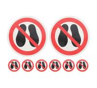 Hemobllo 8 Pièces Autocollants de Sol Interdits Auto-adhésifs en Pp et Pet, Application Facile, pour Écoles et Murs, Panneau de Sécurité Avertissement Ne Pas Marcher