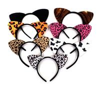 Hemobllo 8 pièces Bandeau Tête Oreilles de Chat Accessoires de Fête Adorables Tissu Design Animaux Parfait pour Créer une Atmosphère Lively et Amusante Motifs Aléatoires
