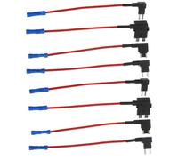 Hemobllo 8 pièces Boîte Fusible Porte Fusible Ligne Robuste pour Voiture Adaptateur Tap Compatible Dash Cams Protection Circuit Auto Fiable Support Facile à Installer