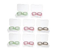 Hemobllo 8 pièces Boîte Lentilles de Contact Transparente Portable Étui Compact Étanche pour Voyage et Usage Extérieur Accessoire Pratique pour Lentilles Souples et Stockage Sûr