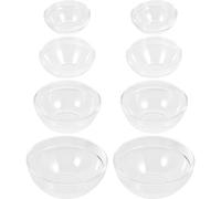 Hemobllo 8 pièces Bol Transparent Acrylique Blanc pour Huiles Essentielles Bol de Massage sans Substances Nocives Lot pour Salons de Beauté et Usage Domestique