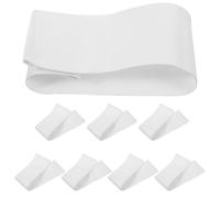 Hemobllo 8 Pièces Brassard Blanc, Brassard Vierge de Football, Nylon, Ajustable, pour Distinguer Les Capitaines et Leaders D'activité, Événements Extérieurs et Communautaires