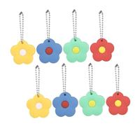 Hemobllo 8 Pièces Couvre-clés Silicone Forme Fleur Protection pour Clés Maison et Voiture Identification Facile avec Couleurs Vives Lot Pratique pour Organisation