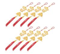 Hemobllo 8 Pièces Décorations Suspendues Cheval avec Poisson et Boulier Charmes Feng Shui pour Richesse et Succès Décor Intérieur et Extérieur