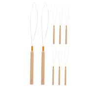 Hemobllo 8 Pièces Enfile-aiguille Pour Extensions De Cheveux Outil Pour Perles Enfile-boucle Pour Perruque Micro-anneaux Coiffage De Cheveux Crochet Pour Ensemble Outils Pour Tissage
