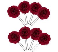 Hemobllo 8 Pièces Épingles Cheveux Roses Lot de Accessoires Coiffure Mariage Épingles Cheveux Mariée Fleurie Demoiselles Honneur Fêtes Rouge Foncé