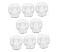 Hemobllo 8 Pièces Foam Skull Heads For Halloween DIY Painting Lightweight Foam Skeleton Decorations For Hanging And Tabletop Spooky Party Crafts