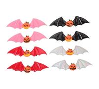 Hemobllo 8 Pièces Halloween Hair Clips Pumpkin And Bat Wings Barrette Gothic Hair Accessories For Women And Party Costume