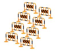 Hemobllo 8 pièces Jeu de Barrières de Circulation Miniatures Colorées Clôture de Signalisation Réaliste pour Décoration de Maquettes et Développement Cognitif Sécurité Routière