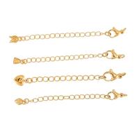 Hemobllo 8 pièces Lot de Rallonges Chaînes pour Collier et Bracelet Extension Durable et Résistante Décoloration Accessoires pour Fabrication de Bijoux