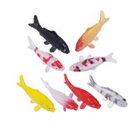 Hemobllo 8 pièces Miniature Koi Fish Figurines PVC Realistic Japanese Aquarium Decor for Fish Tanks Dollhouses and Miniature Gardens Soft Material Micro Landscape Accessories
