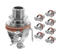 Hemobllo 8 Pièces Mono Output Jack For Bass Guitar Stable Audio Instrument Hardware Multipoint Pickup Connector For Electric Guitar Performance And Studio Use