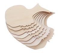 Hemobllo 8 pièces Tranches Bois Découpées Tête Africaine Bois Naturel Pour DIY Peinture Décoration Suspendue Artisanat Créatif