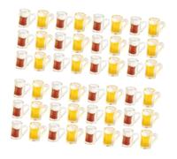 Hemobllo 80pièces Mini Chopes à Bière Accessoires Photo Et Décorations De pour Maison De Poupée Jaunes