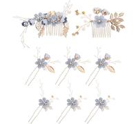 Hemobllo 8pièces Accessoires Cheveux Mariage Fleurs Peignes Épingles Décoratifs Femmes Mariée Bal Demoiselle Honneur Lot