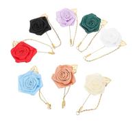 Hemobllo 8pièces Broche Rose Petite Et Corsage Fleur Artificiel Pour Mariage Épingles Boutonnière Costume Homme De Fête