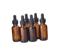Hemobllo 8pièces Flacon Huile Essentielle Vide De Verre Antique Avec Compte-gouttes Décoratif Lot Pour Voyages Ou Échantillons