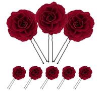 Hemobllo 8pièces Lot de Pinces à Cheveux Roses Accessoires de Tête Fleuris pour Femmes Mariage et Fêtes Épingles à Cheveux Décoratives