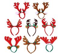 Hemobllo 8pièces Serre-tête Forme Cerf Pince à Cheveux pour Fête de Noël Bandeau Cadeau Invité Lot de Styles Variés Style Aléatoire