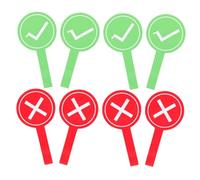 Hemobllo 8pièces Tableaux Vrai Ou Faux Palettes Oui Ou Non Palettes Vrai Ou Faux Pour Jeu Et Réunion Tableau De Réponse Rapide