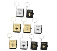 Hemobllo 9 pièces Porte Clés Bible Créatif Mini Pendentif Décoratif pour Sac à Dos Accessoires Chrétiens Élégants et Pratiques