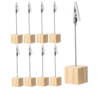 Hemobllo 9 pièces Porte Photos Bois avec Base Clips à Mémo Portables pour Photos Notes et Cartes Support de Table Pratique et Élégant